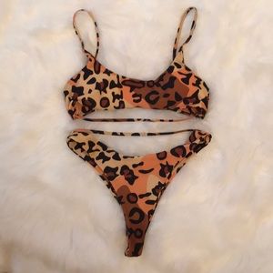 Animal print bikini